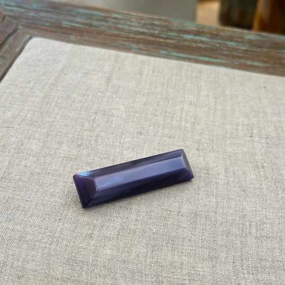 Vintage Moonglow Thermoset Plastic Bar Brooch Pin Violet Purple 2 5/16" - Picture 13 of 14